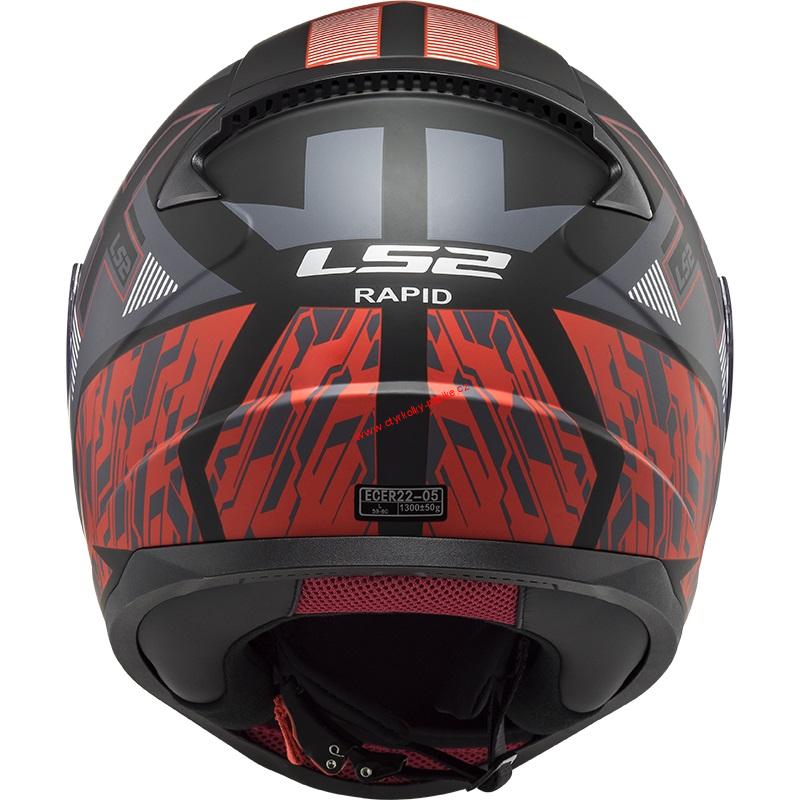 Integrální moto helma LS2 FF353 Rapid Xtreet matt black red ukončen
