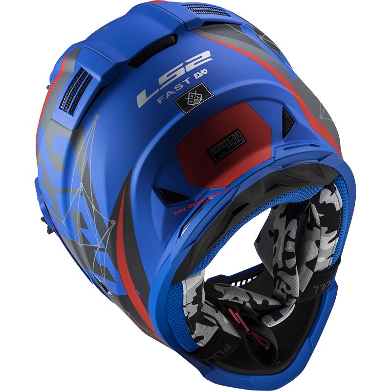 Krosová moto přilba LS2 MX437 Fast Evo Alpha blue