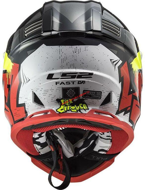 Krosová moto přilba LS2 MX437 Fast Evo Crusher black/red