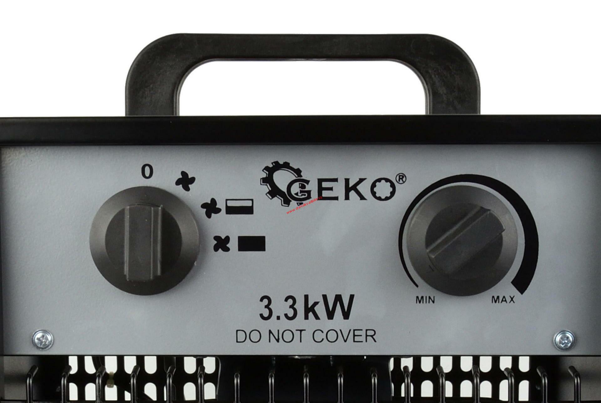 Elektrický ohřívač vzduchu s ventilátorem 3,3kW GEKO G80401