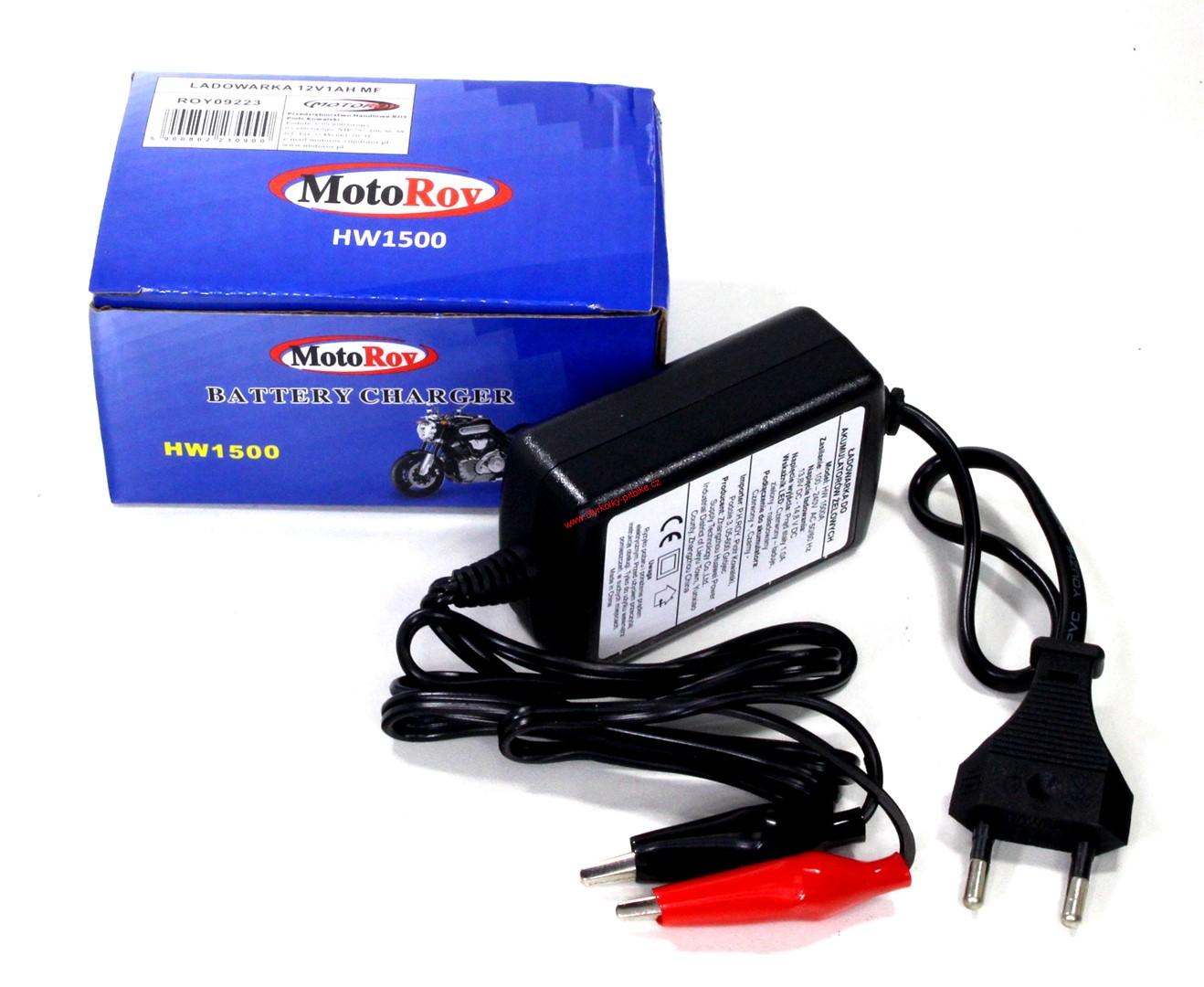 Moto nabíječka baterií 12V DC 13,8V 1A