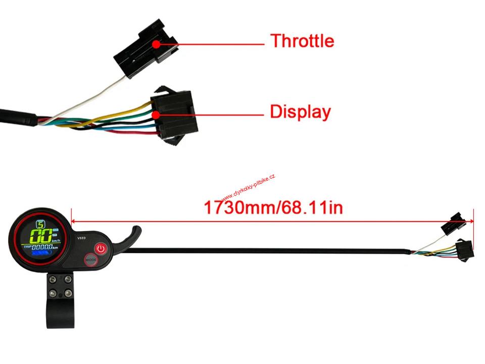 Plynová páčka na elektrokoloběžku 6PIN V889