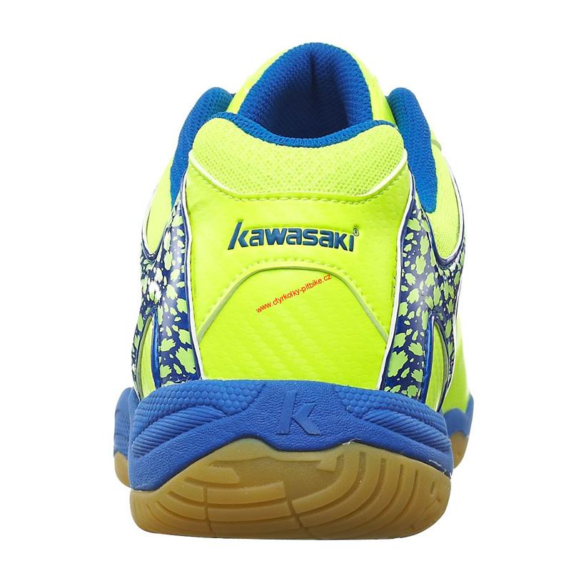 Boty na badminton Kawasaki modro-zelené