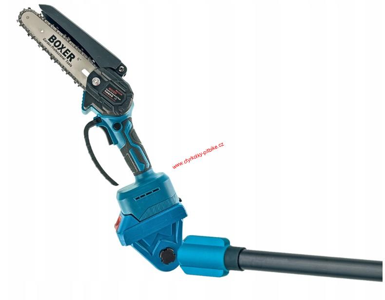 Zahradní teleskopické AKU nůžky + pila 6" 21V na větve stromů