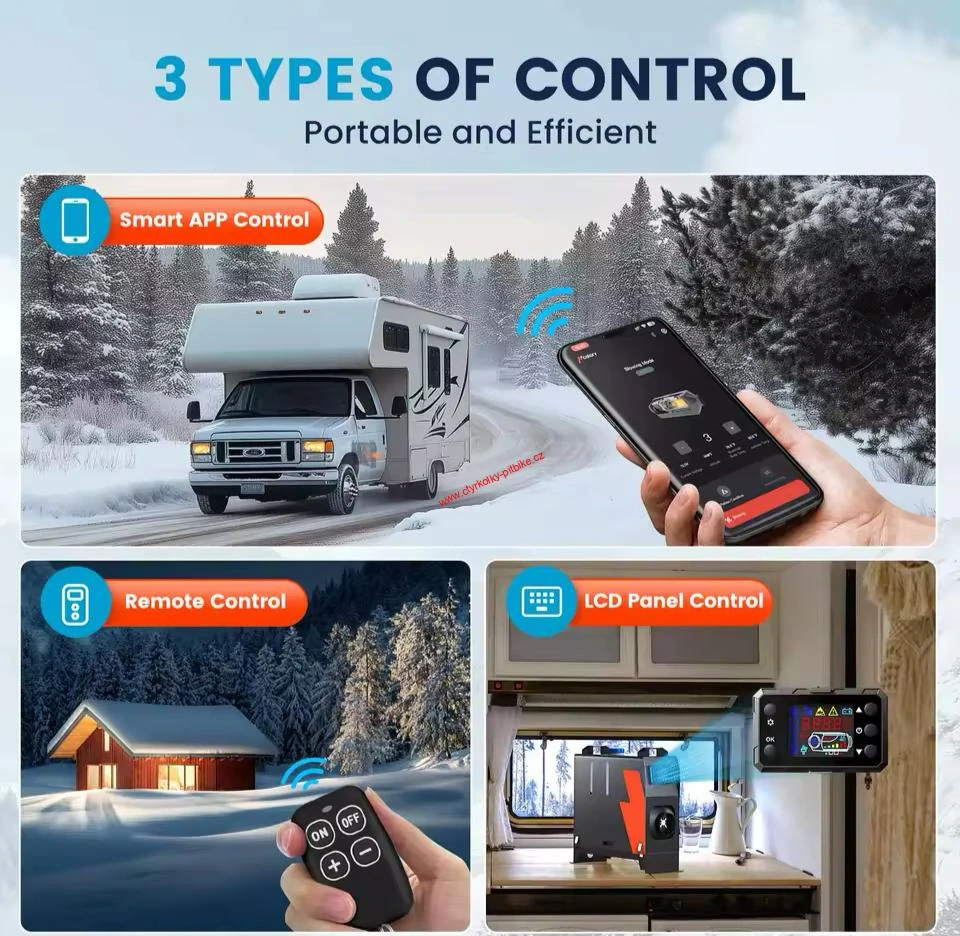 Naftové nezávislé topení 12V s Bluetooth 8kW