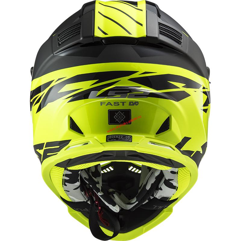 Krosová moto přilba LS2 MX437 Fast Evo Roar black yellow