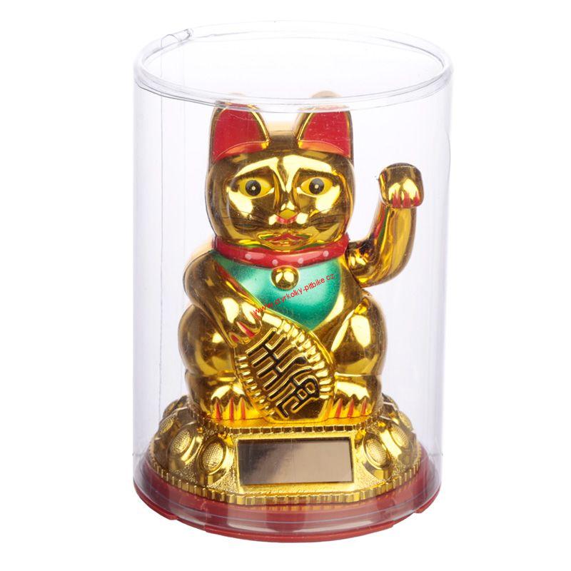 Maneki mávající kočka štěstí a hojnosti