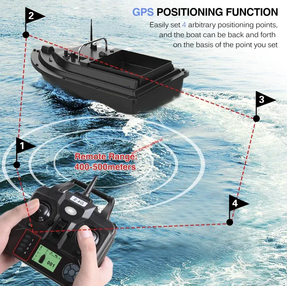Rybářská zavážecí loď s GPS carbon