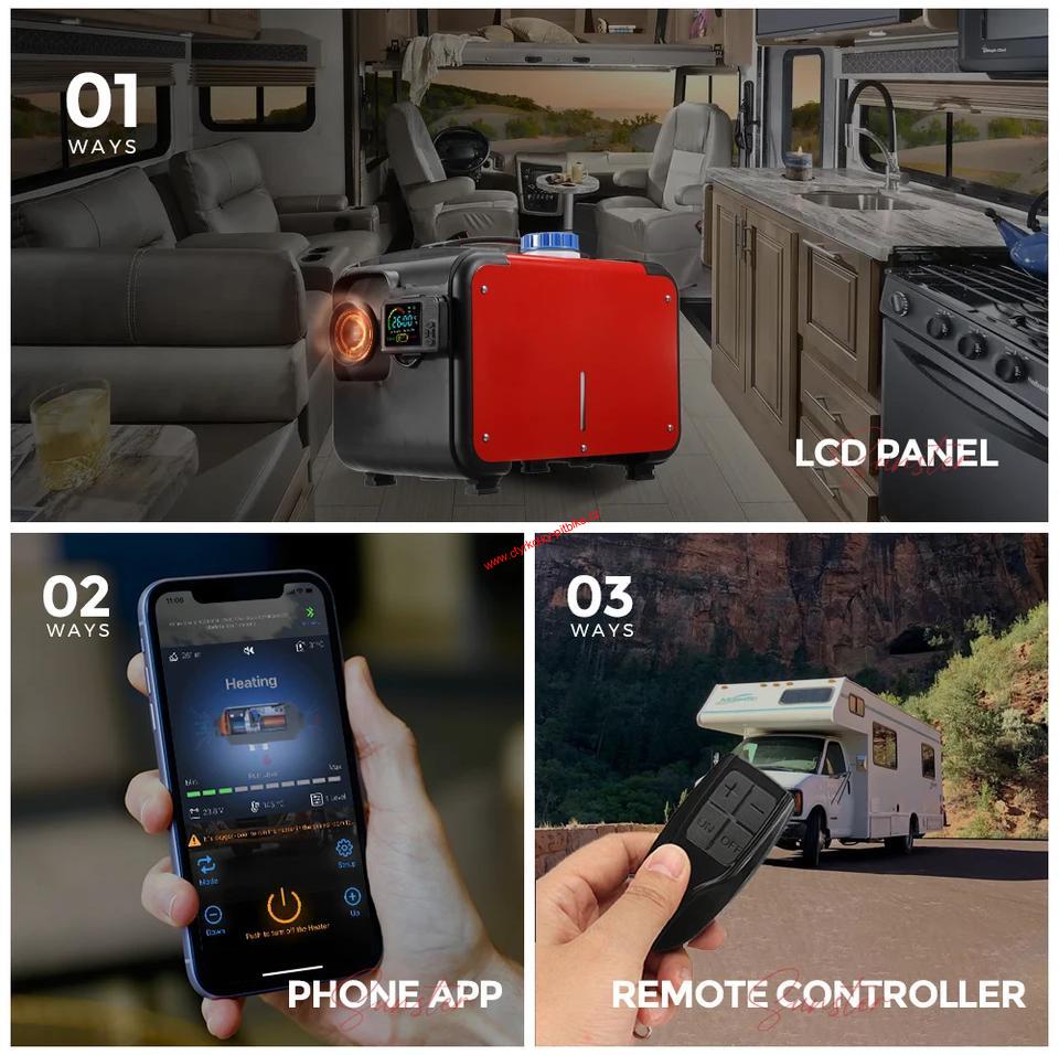 Naftové nezávislé topení 12V/24V/230V s Bluetooth