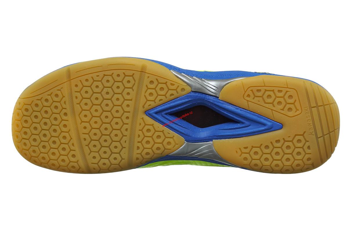 Boty na badminton Kawasaki modro-zelené