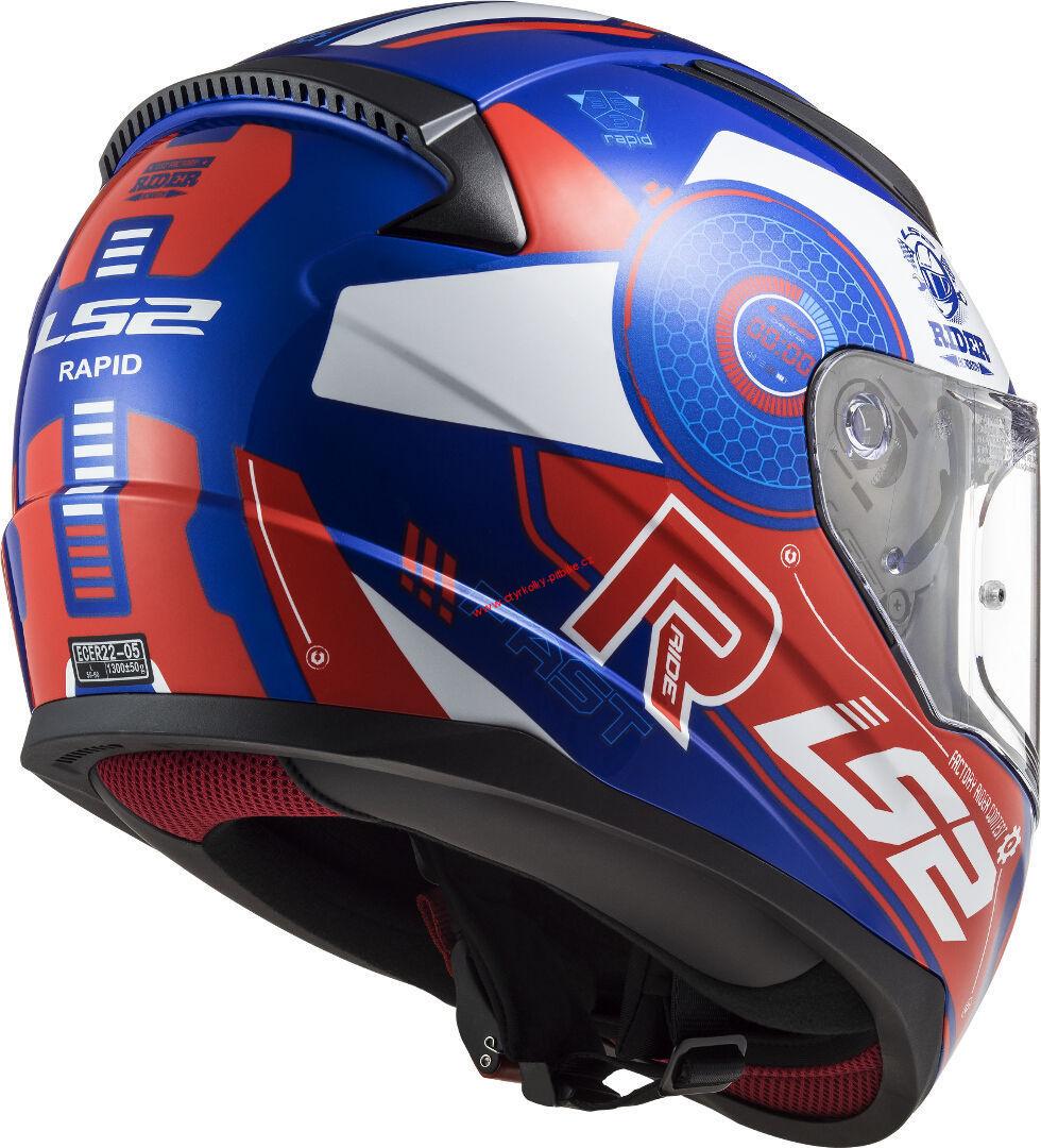 Integrální moto přilba LS2 FF353 Rapid Stratus blue red white