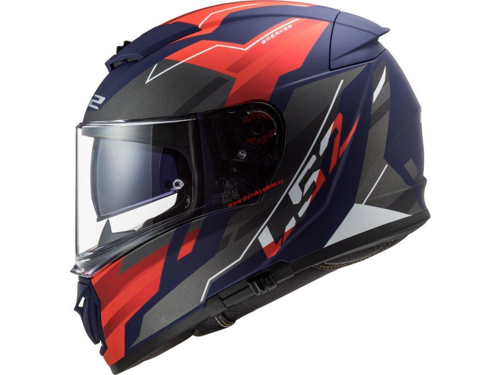 Integrální moto přilba LS2 FF390 Breaker Evo Beta matt red blue
