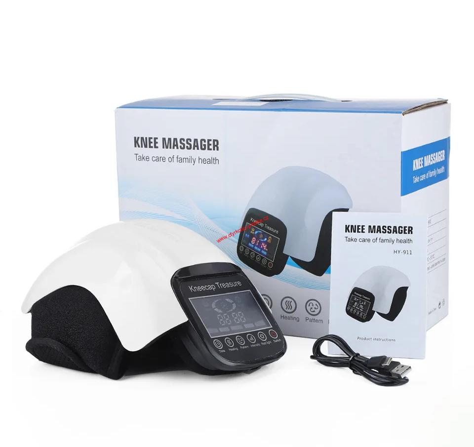 Masážní přístroj na kolena, ortéza pro zmírnění bolesti kloubů a uvolnění svalů